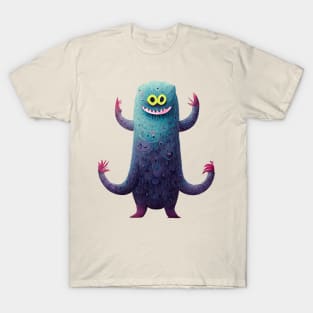 Cute Blue Four Armed Monster T-Shirt